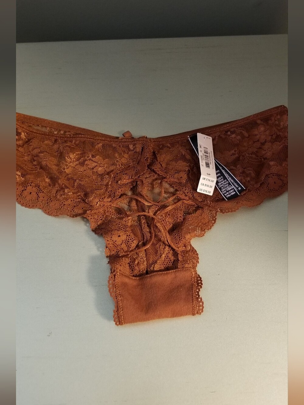 Victoria Secret Pink 3 Small Panties Embellished Heart Lace Cheeky